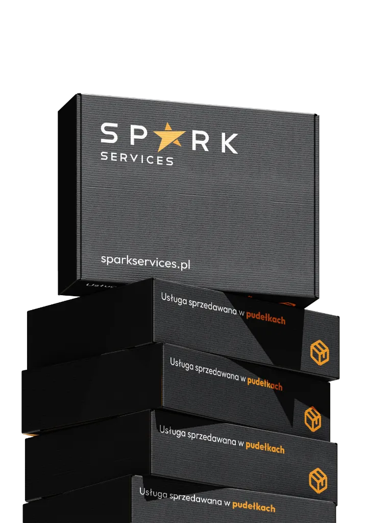 Pudełka wysyłkowe Spark Services – logistyka i co-packing